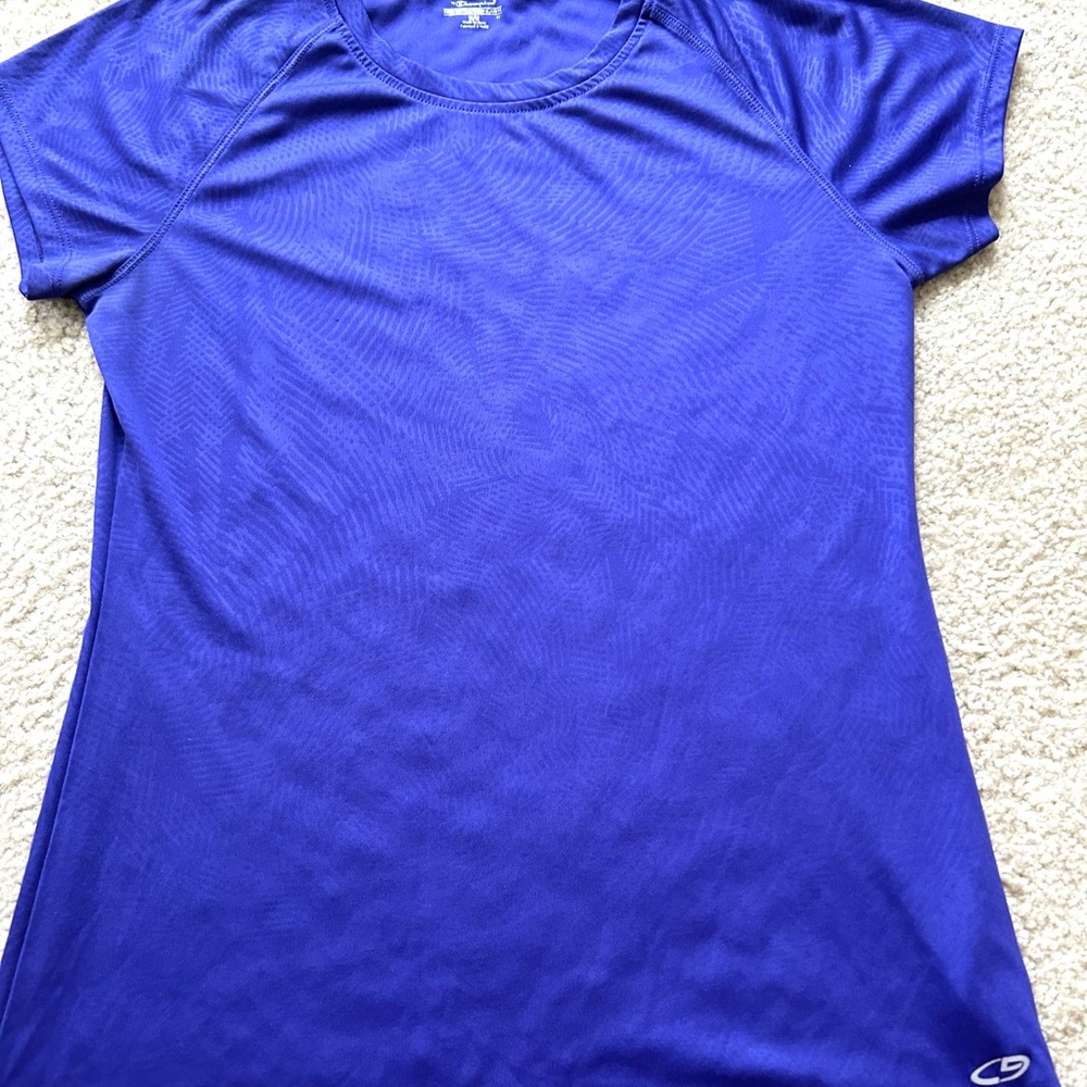 Champion Purple Semi-Fitted Gym Workout Shirt